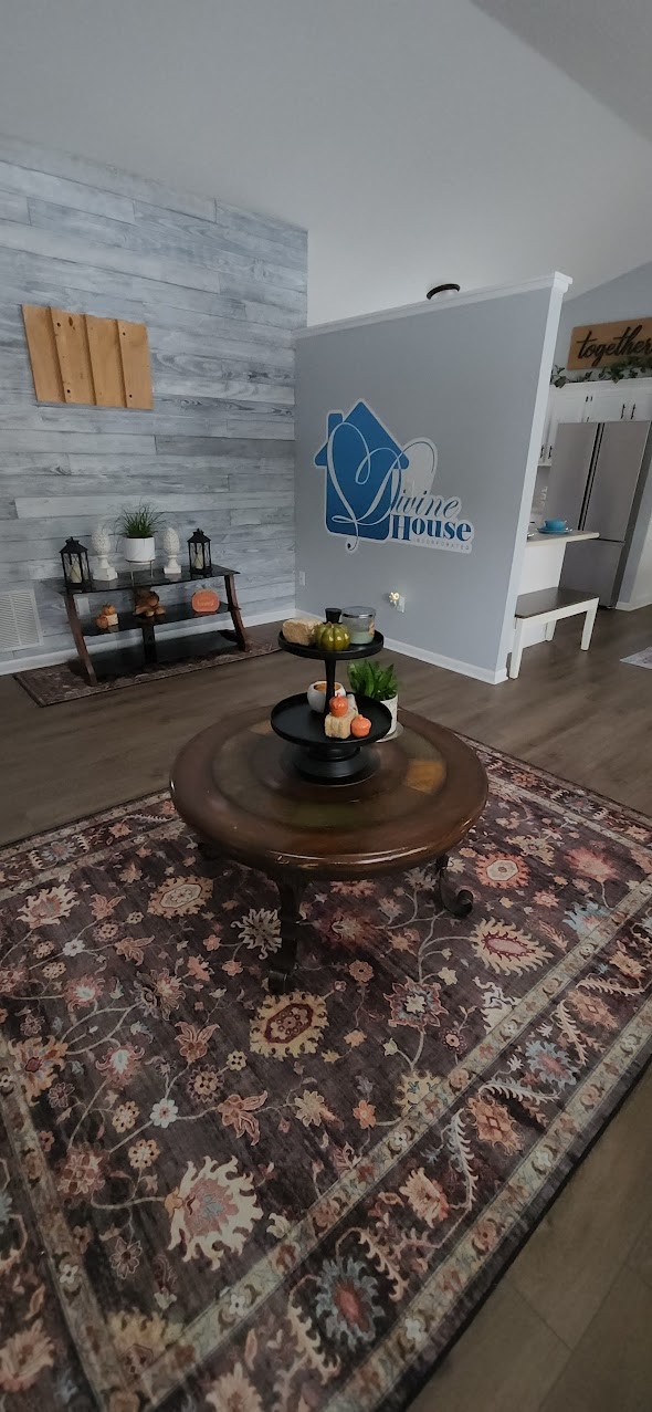 Comfortable living room with natural lighting